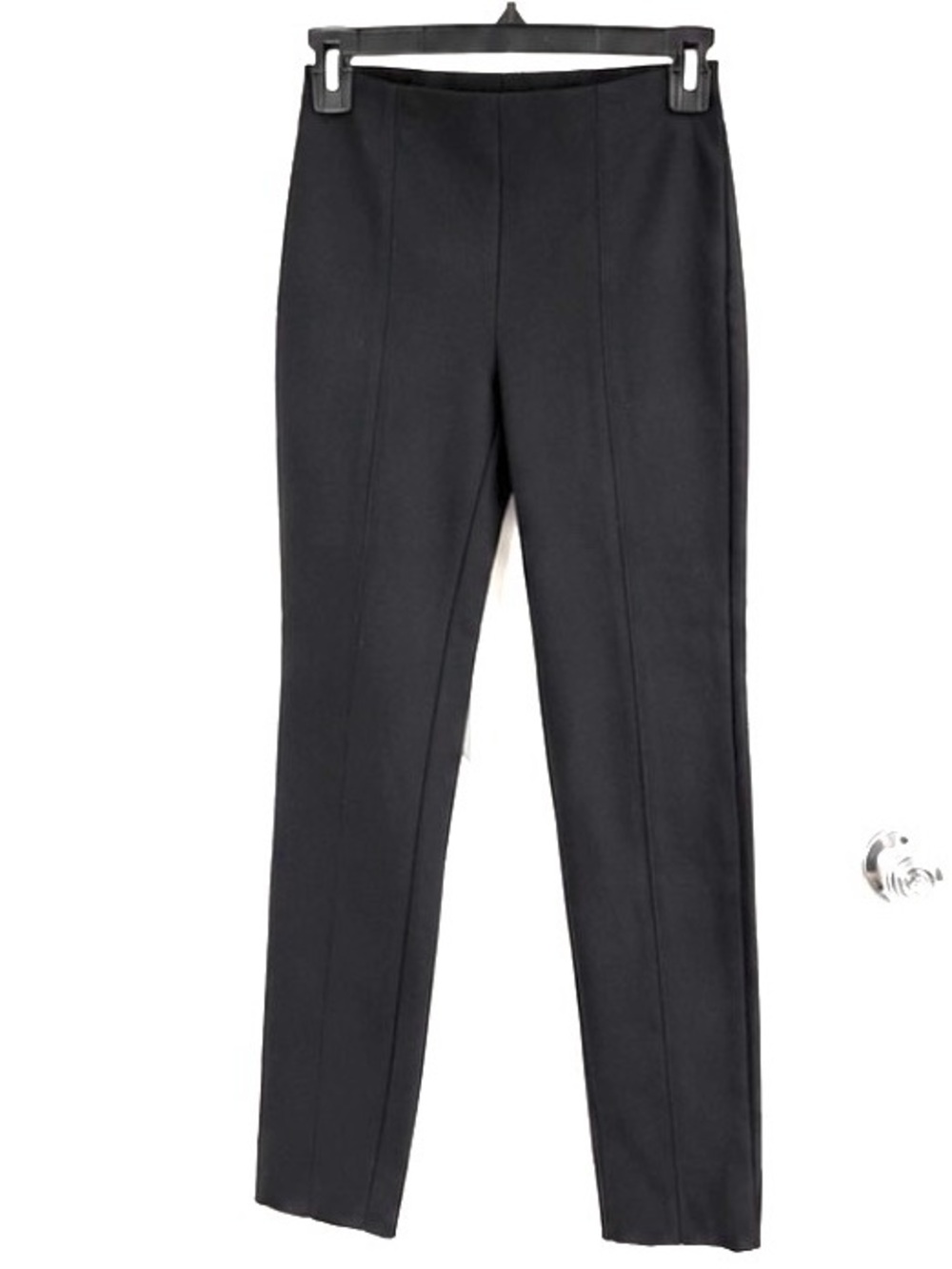 Quince Black Ponte Slim Ankle Pants Side Zip Hem Women’s XS Stretch